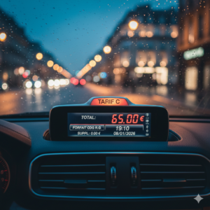 taximètre d'un taxi